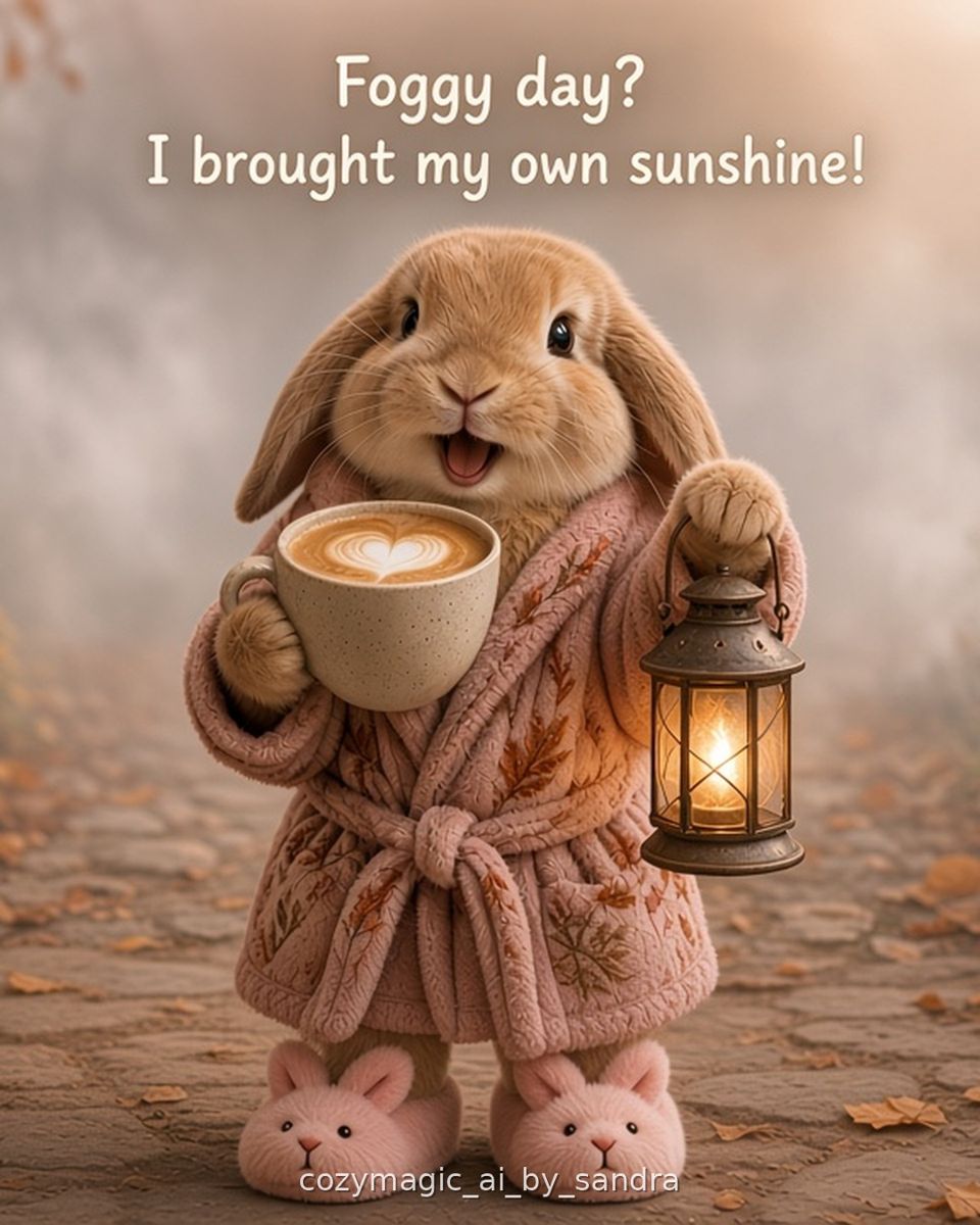 Latte on a foggy day (AI animation)